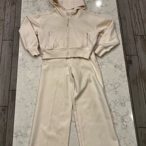 Old Navy Cream kids Scuba Style Jacket and Pants Set